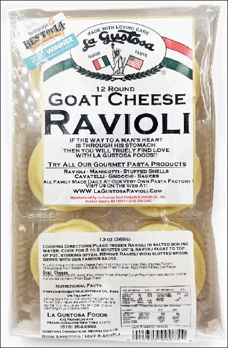 slide 1 of 1, La Gustosa L/Gst Goat Chs Ravioli, 13 oz