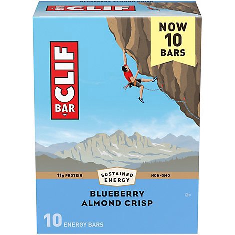 slide 1 of 1, CLIF BAR Blueberry Almond Crisp Energy Bars- 10 ct, 10 ct