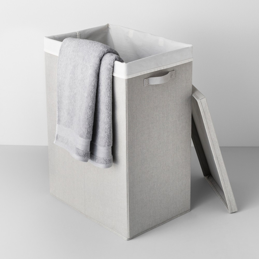 slide 2 of 9, Collapsible Hamper with Laundry Bag Light Gray - Made By Design, 1 ct