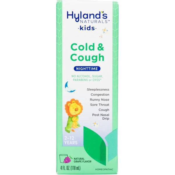 slide 9 of 13, Hyland's 4 Kids Nighttime Cold'N Cough Relief Syrup Grape, 4 oz