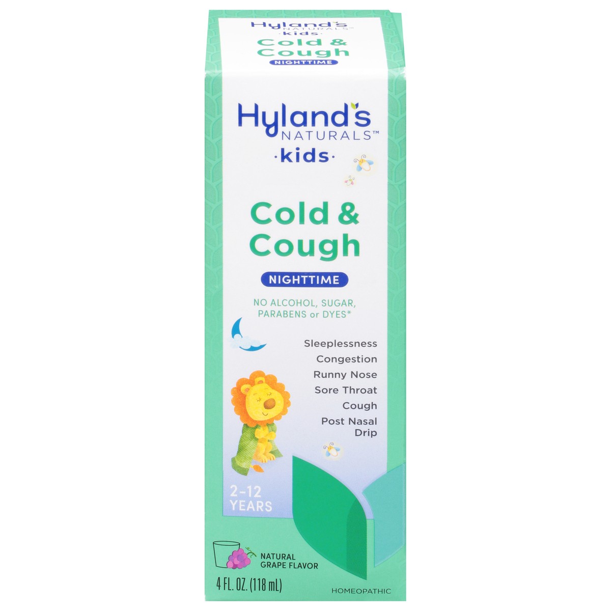 slide 1 of 9, Hyland's Naturals Kids Nighttime Natural Grape Flavor Cold & Cough 4 fl oz, 4 fl oz