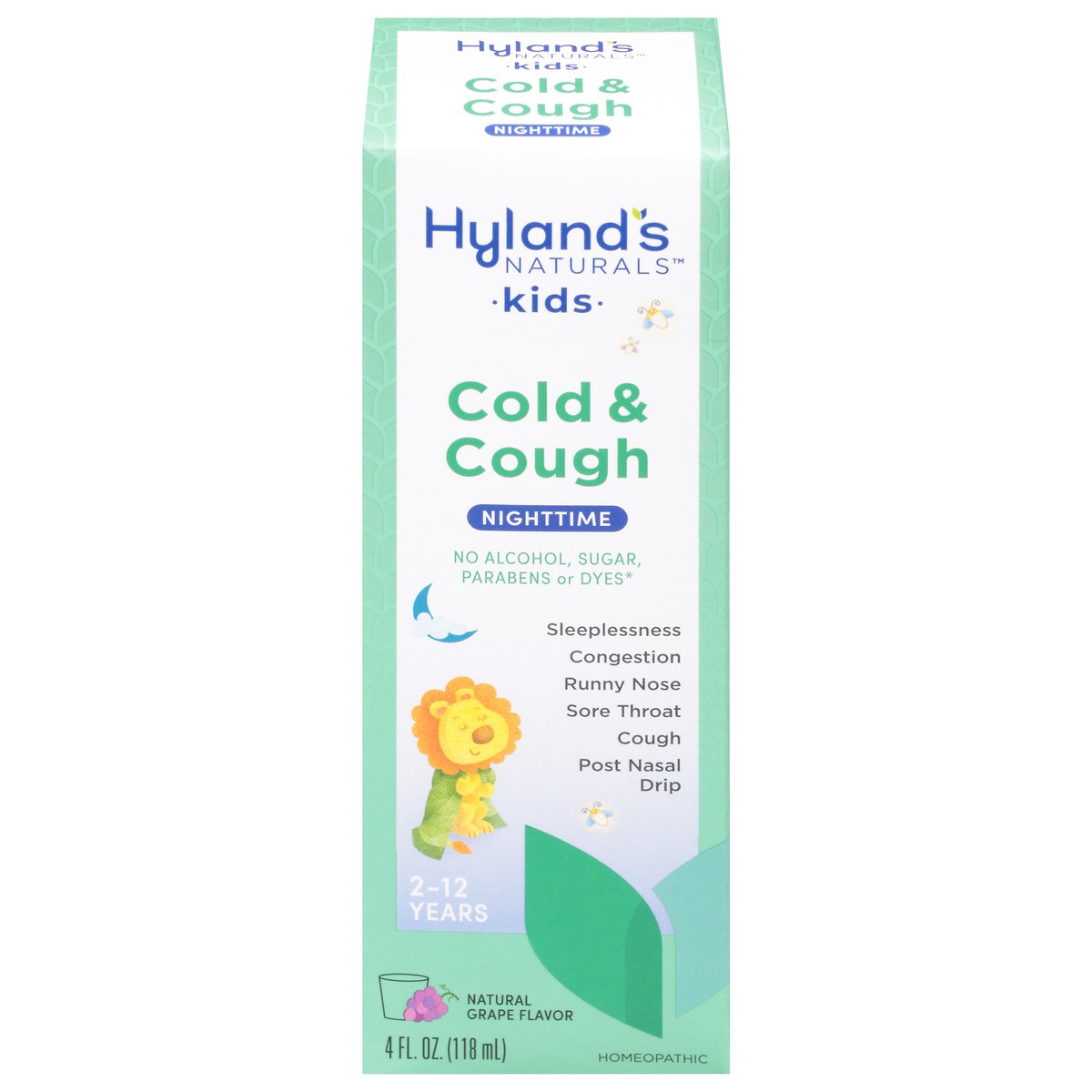 slide 1 of 13, Hyland's 4 Kids Nighttime Cold'N Cough Relief Syrup Grape, 4 oz