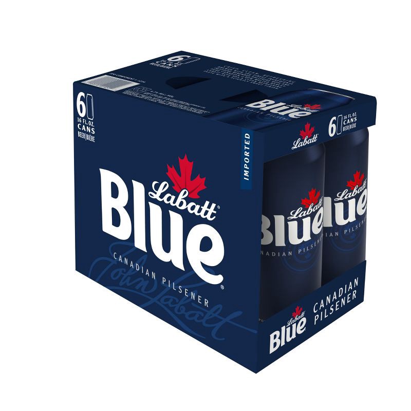 slide 8 of 11, Labatt Blue Canadian Pilsener Beer - 6pk/16 fl oz Cans, 6 ct; 16 fl oz