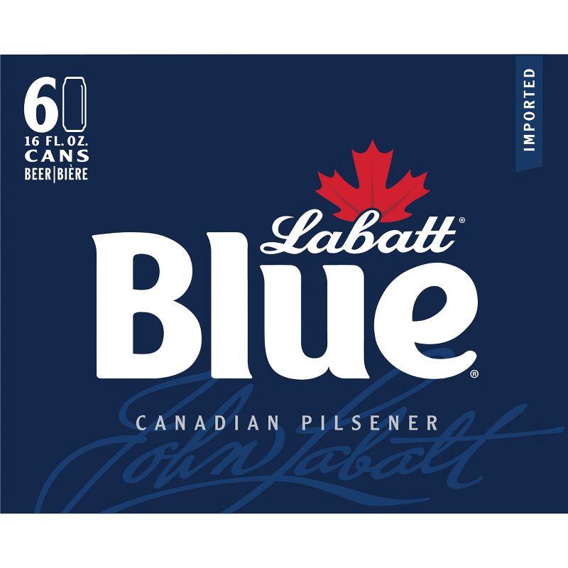 slide 6 of 11, Labatt Blue Canadian Pilsener Beer - 6pk/16 fl oz Cans, 6 ct; 16 fl oz