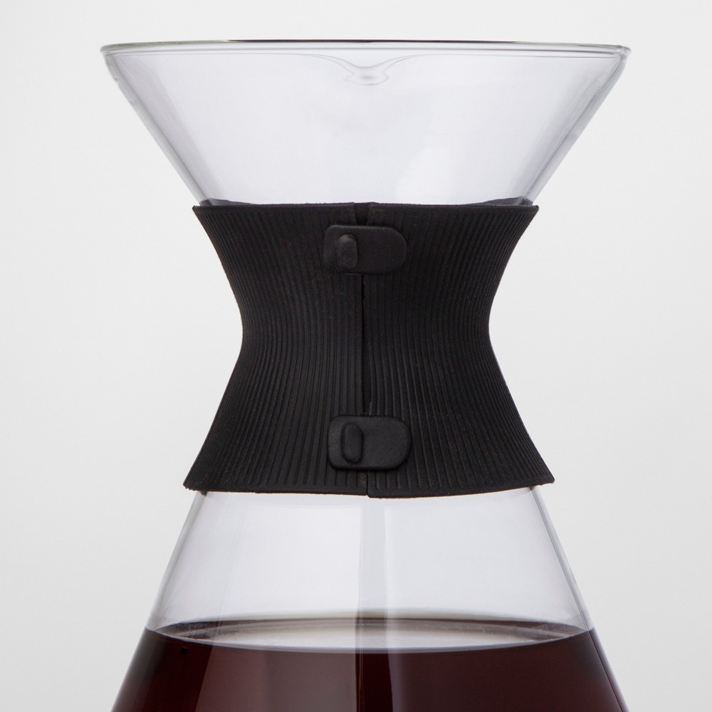 slide 5 of 5, Made by Design 6 Cup Silver Pour Over Glass Coffee Maker, 1 ct