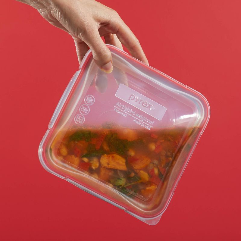 slide 5 of 8, Pyrex 10pc FreshLock Glass Storage Set: Heat & Break-Resistant, Microwave & Dishwasher Safe, Glass Containers with Lids, 10 ct