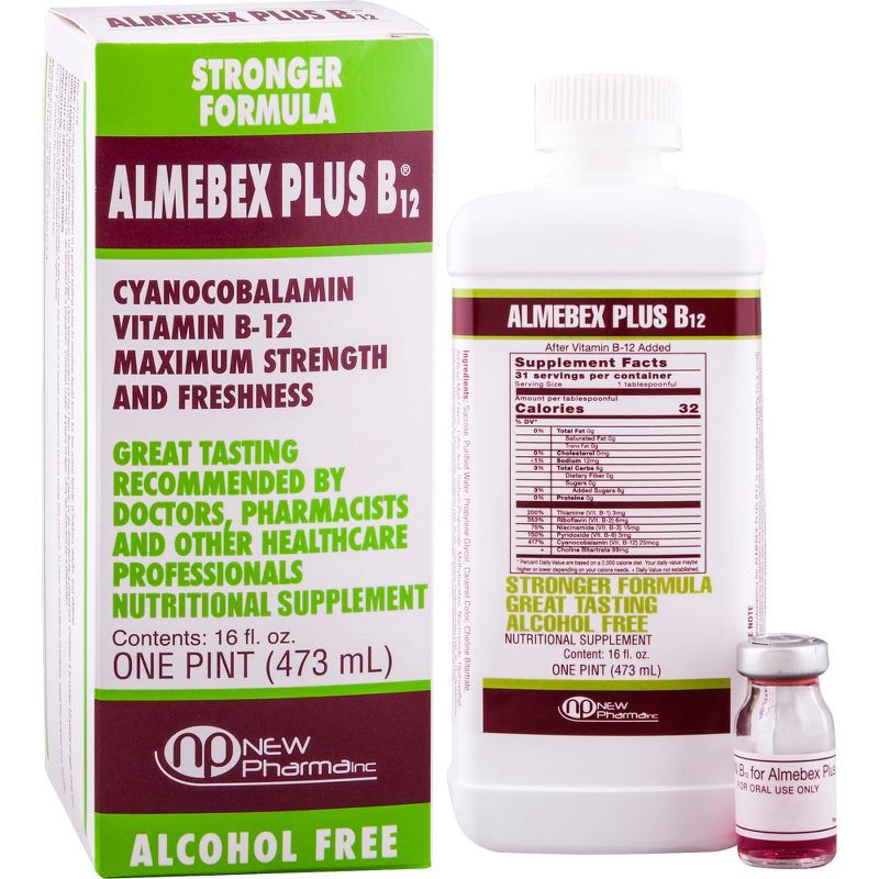 slide 2 of 4, Almebex Plus Vitamin B12 Liquid - 16 fl oz, 16 fl oz