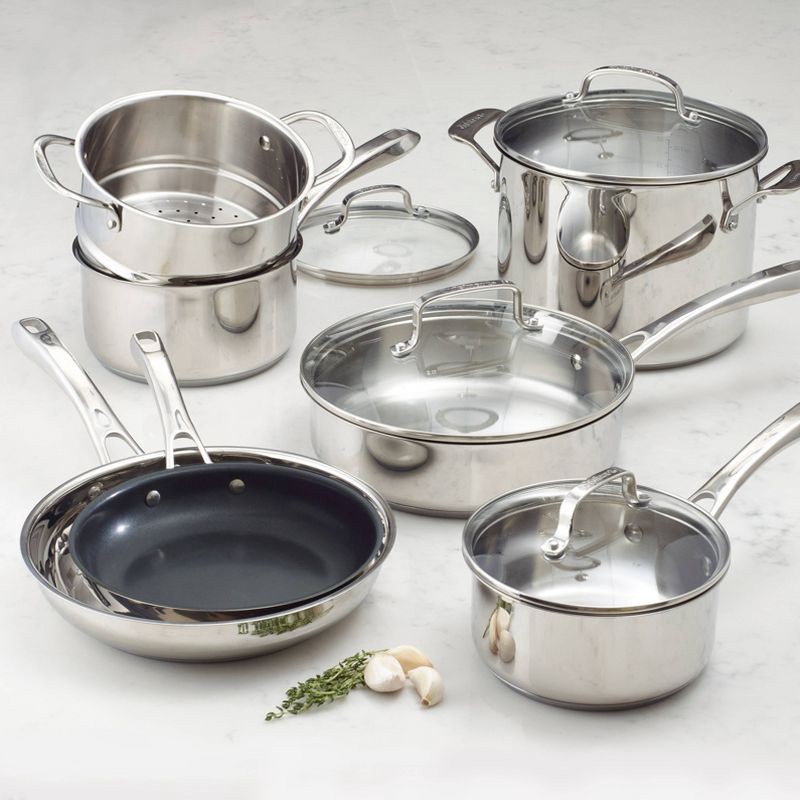 slide 9 of 10, Cuisinart Classic 11pc Stainless Steel Cookware Set - 83-11N, 11 ct