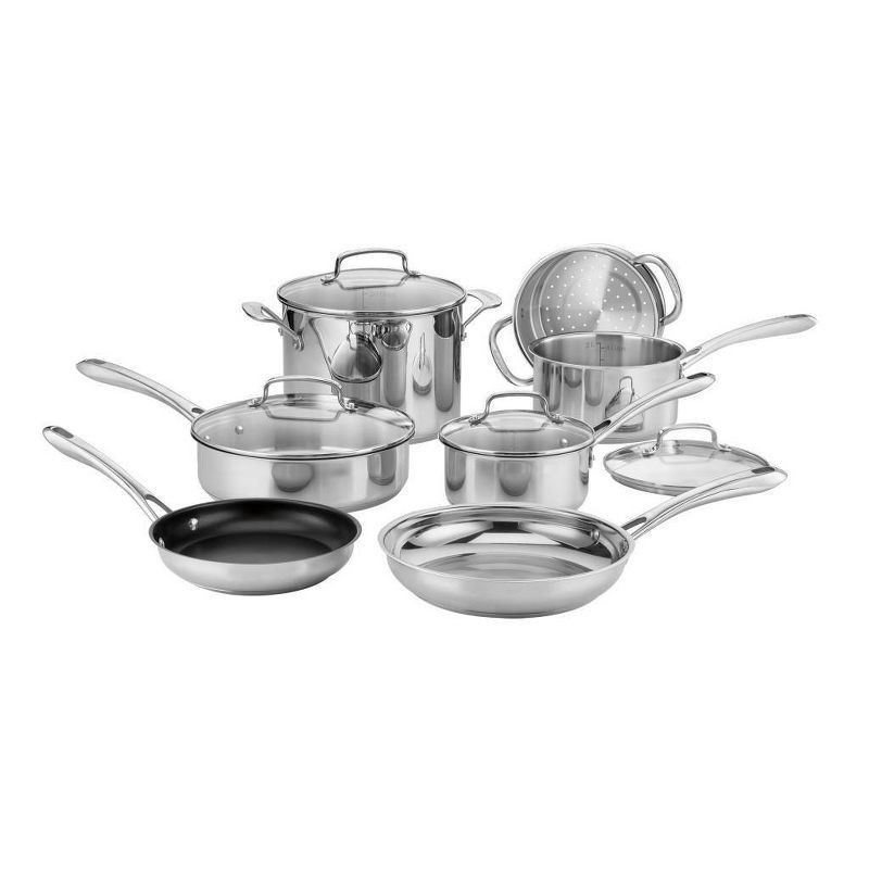 slide 1 of 10, Cuisinart Classic 11pc Stainless Steel Cookware Set - 83-11N, 11 ct