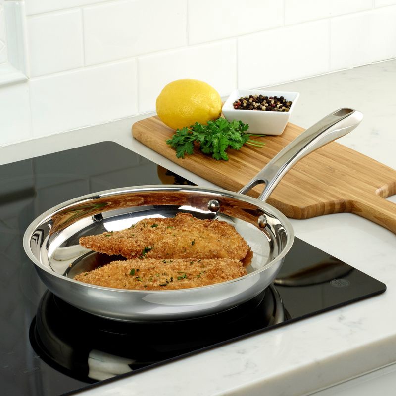 slide 4 of 4, Cuisinart Classic 10" Stainless Steel Skillet - 8322-24: Dishwasher-Safe Fry Pan, Smooth Surface Compatible, 1 ct