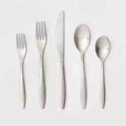 20pc Curved Satin Stainless Steel Silverware Set - Project 62