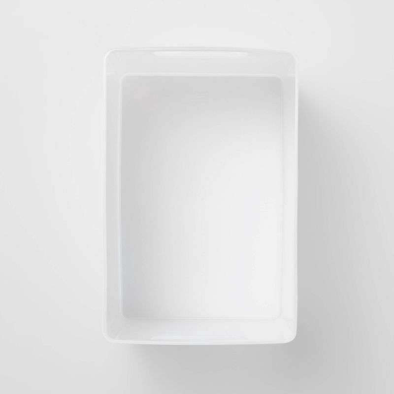 slide 3 of 6, Large 9" x 6" x 6.5" Bathroom Organizer Bin with Handles Clear - Brightroom™, 1 ct
