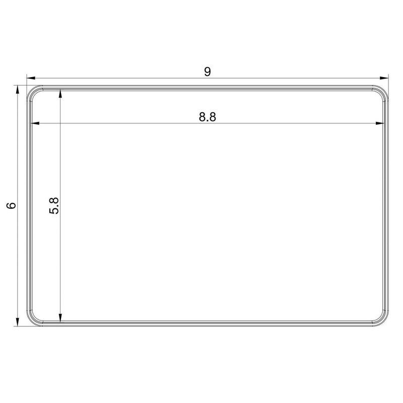 slide 5 of 6, Large Plastic Bathroom Tray Clear - Brightroom™: Organizer Bin, Small Polypropylene Tray, Spot Clean, 9"x6"x3.25", 1 ct