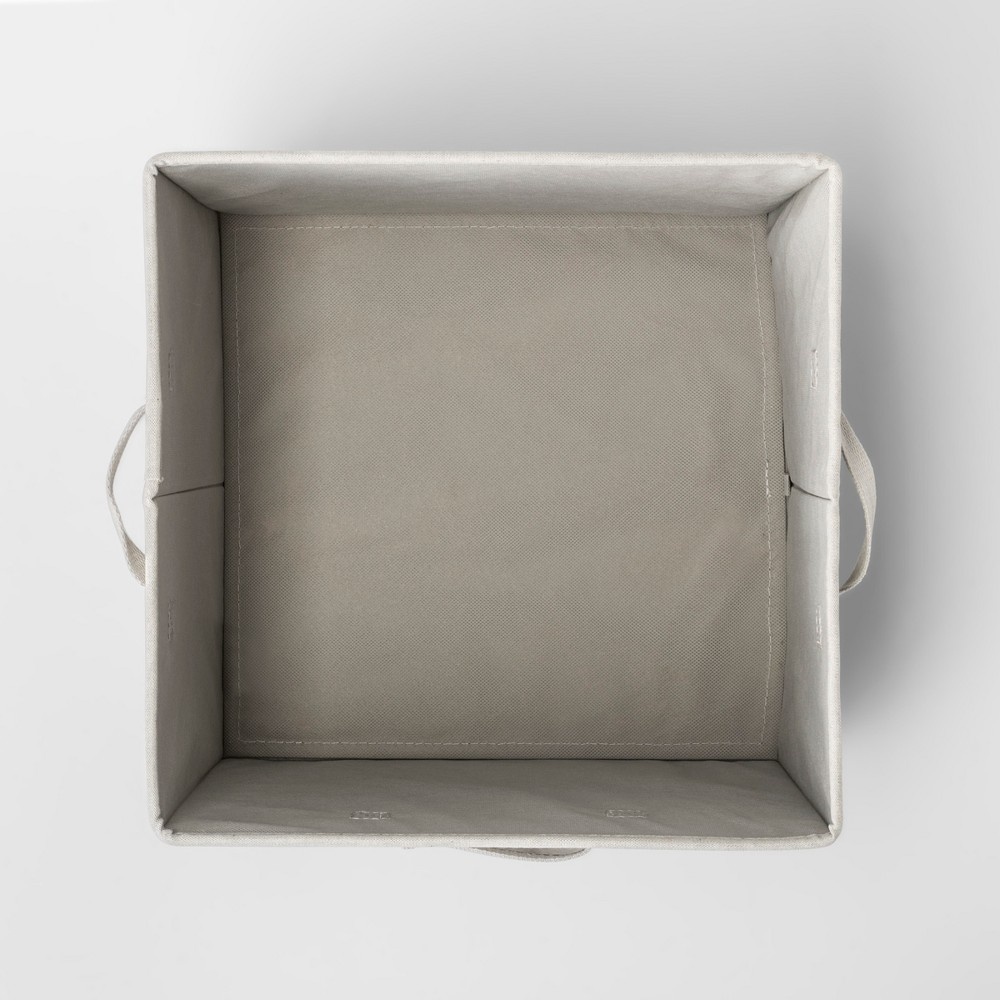 slide 3 of 9, 13"x13"x13" Deep Fabric Bin with Lid Light Gray - Made By Design, 1 ct