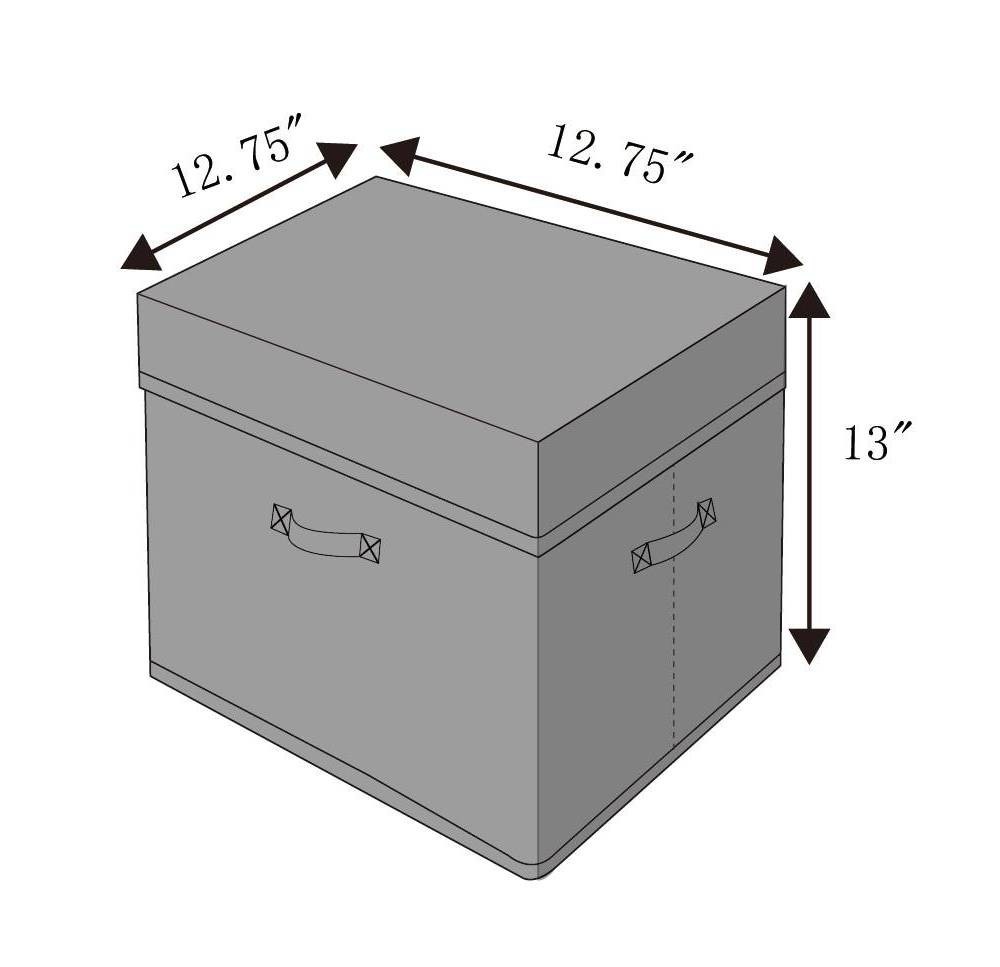 slide 9 of 9, 13"x13"x13" Deep Fabric Bin with Lid Light Gray - Made By Design, 1 ct