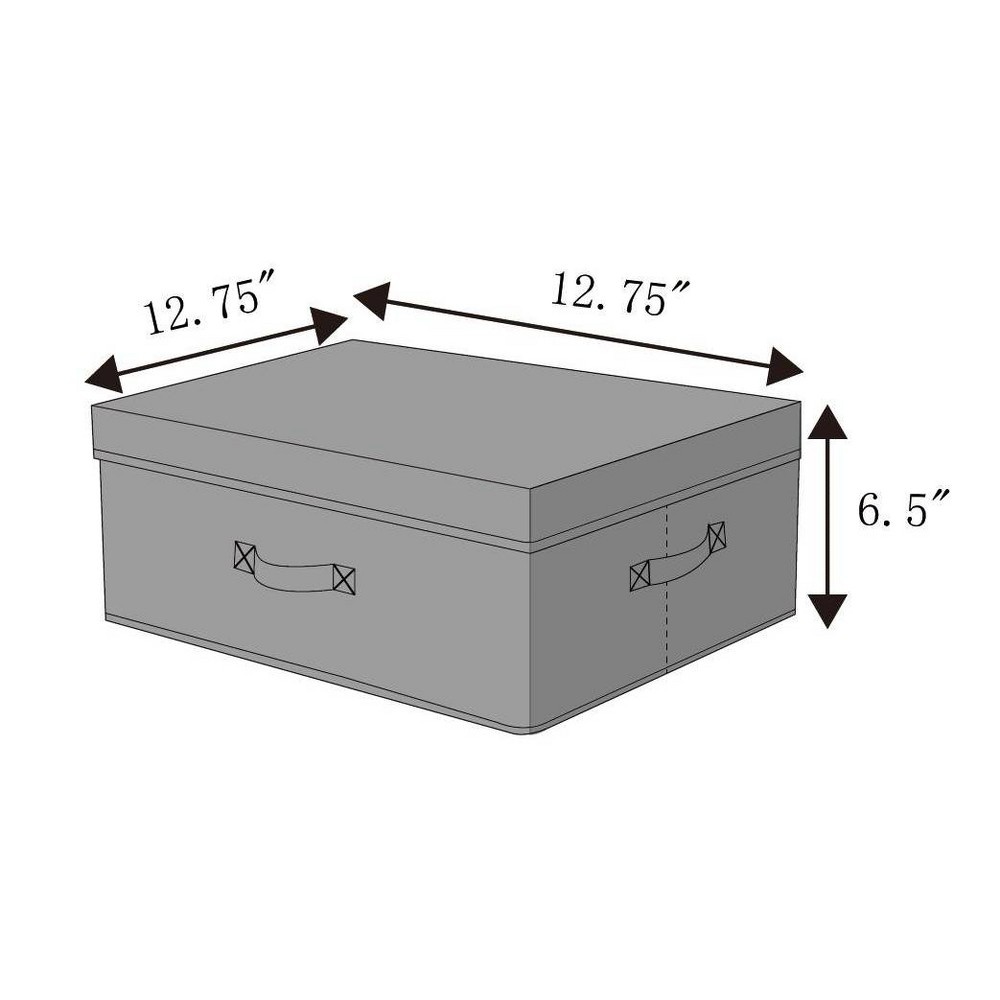 slide 9 of 9, 13"X13"X6" Short Fabric Bin with Lid Light Gray - Made By Design, 1 ct