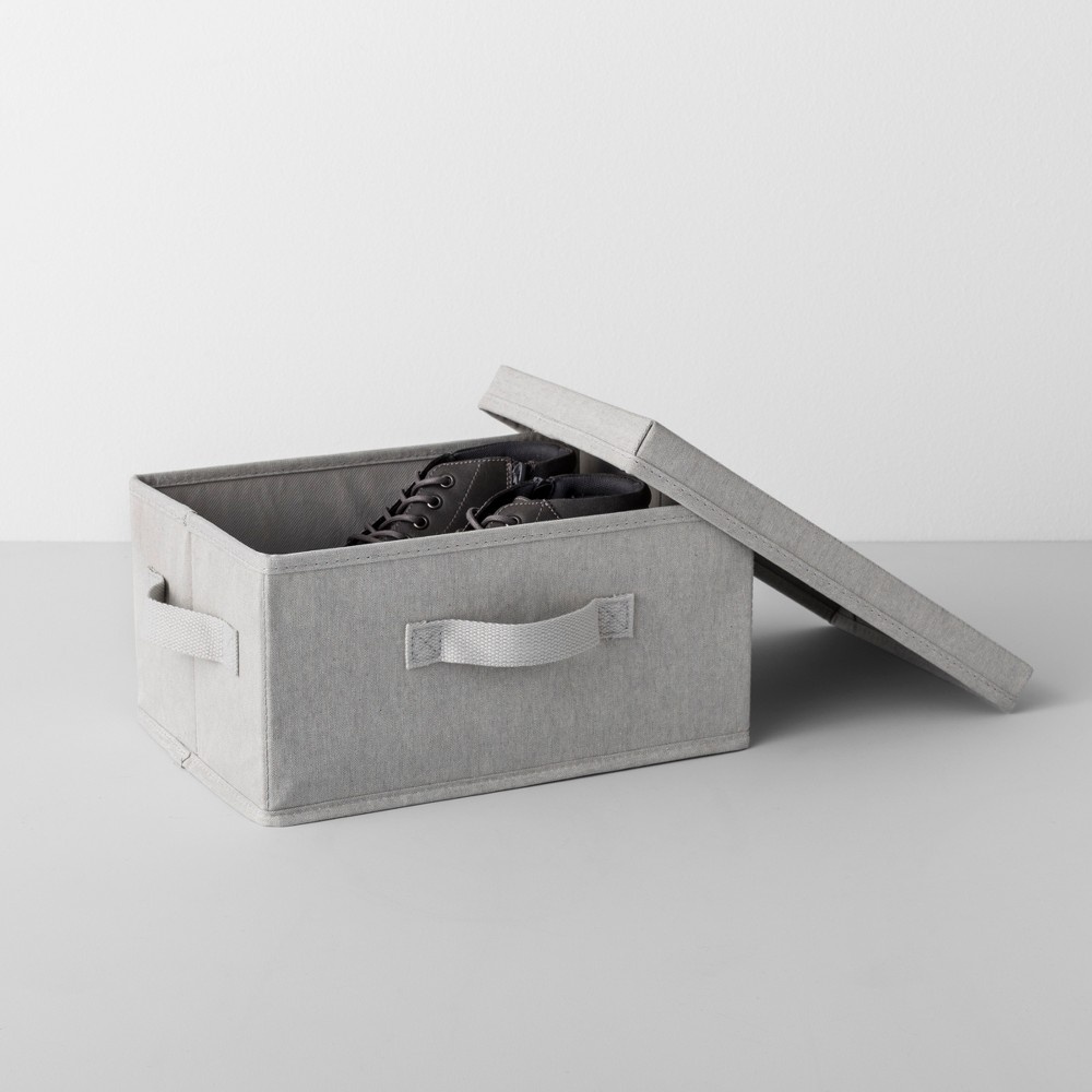 slide 2 of 10, Standard Fabric Shoe Bin with Lid Light Gray - Made By Design, 1 ct