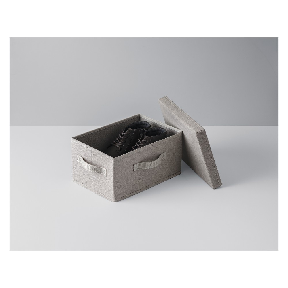 slide 6 of 10, Standard Fabric Shoe Bin with Lid Light Gray - Made By Design, 1 ct
