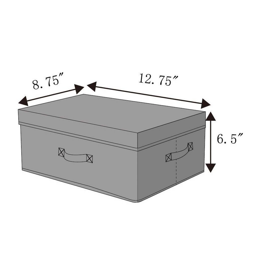 slide 10 of 10, Standard Fabric Shoe Bin with Lid Light Gray - Made By Design, 1 ct