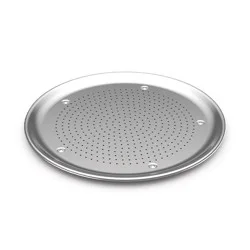 Nordic Ware Naturals Large Pizza Pan: Aluminum Round Pizza Tray, Oven-Safe, Hand Wash, 16" Silver Baking Pan