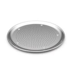 Nordic Ware Naturals Large Pizza Pan: Aluminum Round Pizza Tray, Oven-Safe, Hand Wash, 16" Silver Baking Pan