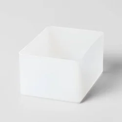 Medium Plastic Bathroom Tray White Frozen - Brightroom™: Organizer Tray, Small Bathroom Bin, Polypropylene, 6"x4.5"x3.25"