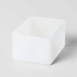 Medium Plastic Bathroom Tray White Frozen - Brightroom™: Organizer Tray, Small Bathroom Bin, Polypropylene, 6"x4.5"x3.25"