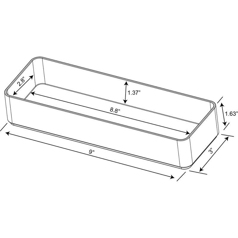 slide 6 of 6, Small Plastic Bathroom Tray Clear - Brightroom™, 1 ct
