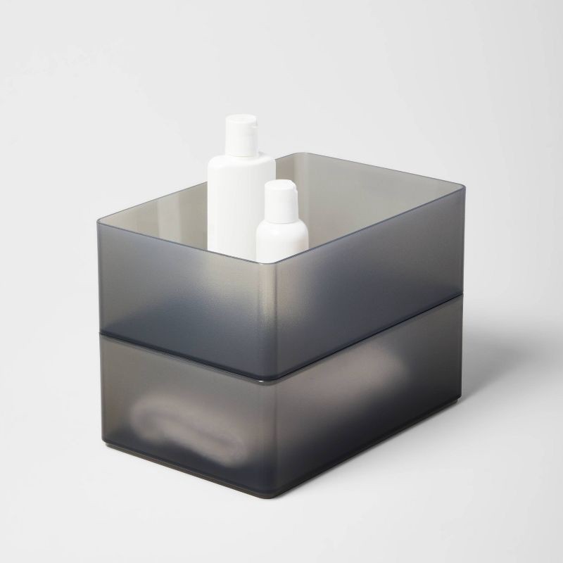 slide 4 of 6, Large Plastic Bathroom Tray Black - Brightroom™, 1 ct