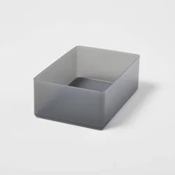 Large Plastic Bathroom Tray Gray - Brightroom™: Organizer Tray, Polypropylene, Spot Clean, 9" Depth, 6" Width
