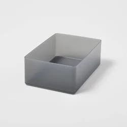Large Plastic Bathroom Tray Gray - Brightroom™: Organizer Tray, Polypropylene, Spot Clean, 9" Depth, 6" Width