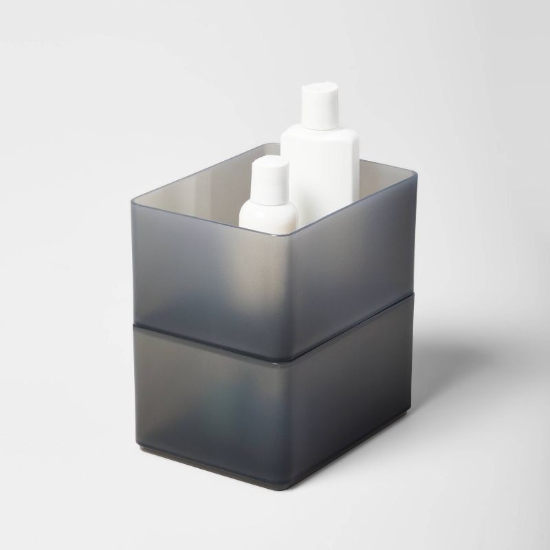 slide 4 of 4, Medium Plastic Bathroom Tray Black - Brightroom™, 1 ct