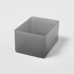 Medium Plastic Bathroom Tray Gray - Brightroom™: Organizer Tray, Bathroom Organizer Bin, Small Tray, Polypropylene