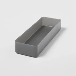 Small Plastic Bathroom Tray Gray - Brightroom™: Organizer Tray for Bathroom Storage