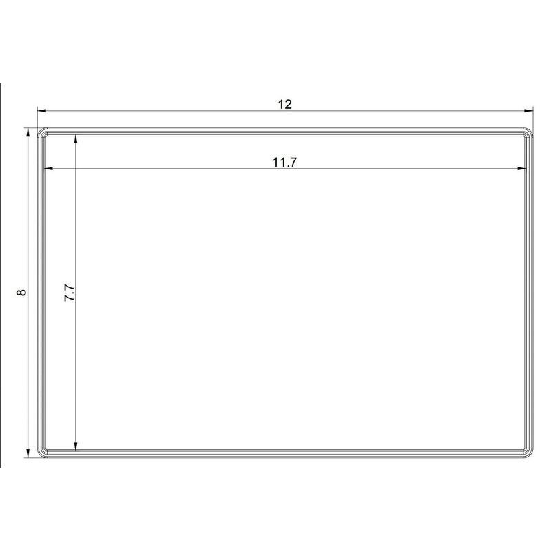 slide 6 of 7, Large 12" x 8" x 2" Plastic Organizer Tray Clear - Brightroom™: Bathroom Acrylic Organizer Bin, 1 ct