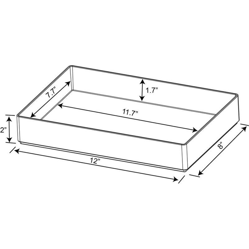 slide 7 of 7, Large 12" x 8" x 2" Plastic Organizer Tray Clear - Brightroom™: Bathroom Acrylic Organizer Bin, 1 ct
