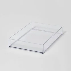 Large 12" x 8" x 2" Plastic Organizer Tray Clear - Brightroom™: Bathroom Acrylic Organizer Bin
