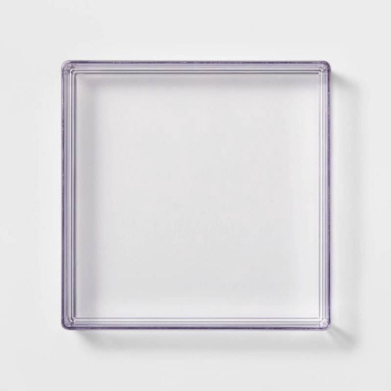 slide 3 of 7, Medium 8" x 8" x 2" Plastic Organizer Tray Clear - Brightroom™, 1 ct