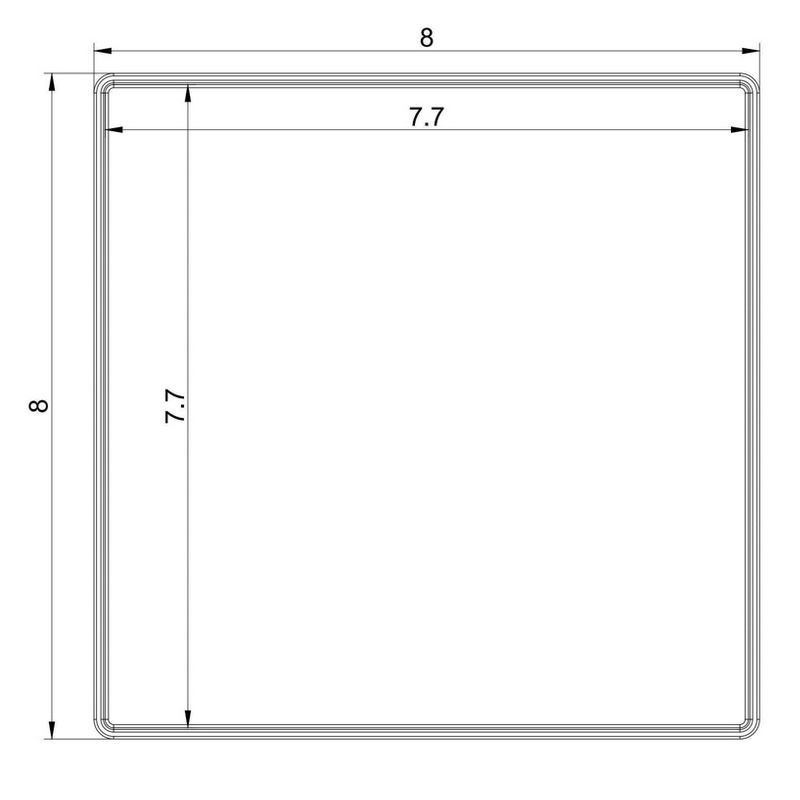 slide 6 of 7, Medium 8" x 8" x 2" Plastic Organizer Tray Clear - Brightroom™, 1 ct