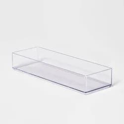 Medium 12"x4"x2" Plastic Organizer Tray Clear - Brightroom™: Bathroom PET Organizer Bin