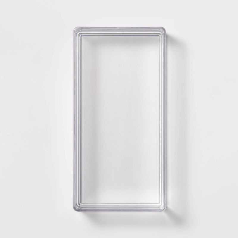 slide 3 of 6, Small 8" x 4" x 2" Plastic Organizer Tray Clear - Brightroom™, 1 ct