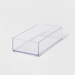 Small 8"x4"x 2" Plastic Organizer Tray Clear - Brightroom™: Bathroom Acrylic Organizer Bin