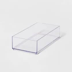Small 8"x4"x 2" Plastic Organizer Tray Clear - Brightroom™: Bathroom Acrylic Organizer Bin