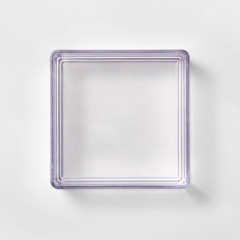 slide 3 of 4, Small 4" x 4" x 2" Plastic Organizer Tray Clear - Brightroom™, 1 ct