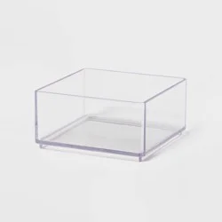 Small 4 x 4 x 2 Plastic Organizer Tray Clear - Brightroom™