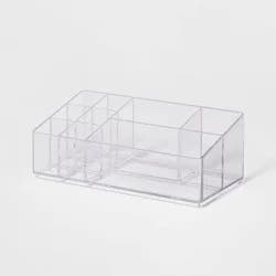 Bathroom Plastic 9 Slot Mixed Cosmetic Organizer Clear - Brightroom™
