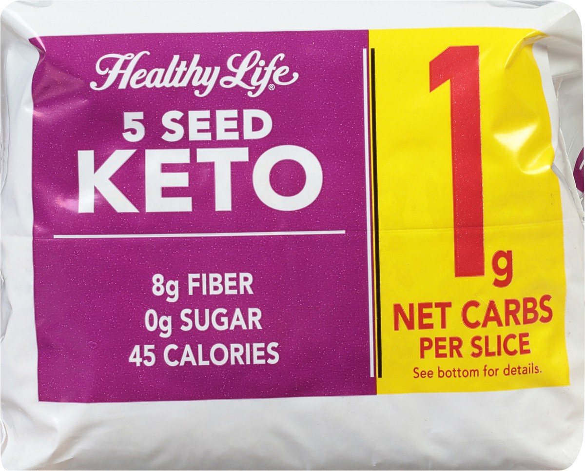 slide 2 of 9, Healthy Life 5 Seed Keto Bread 16 oz, 16 oz