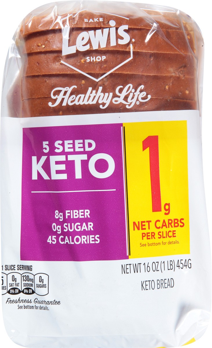 slide 8 of 9, Healthy Life 5 Seed Keto Bread 16 oz, 16 oz