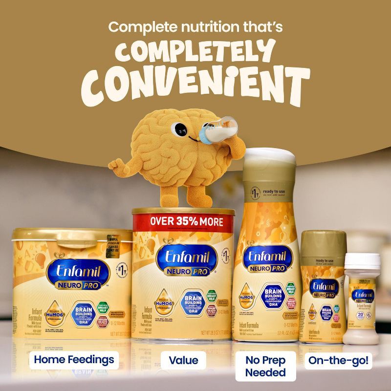 slide 10 of 15, Enfamil NeuroPro Powder Infant Formula - 20.7oz: Milk-Based, Non-GMO, Gluten-Free, Added Prebiotics, Brain & Immune Support, 20.7 oz
