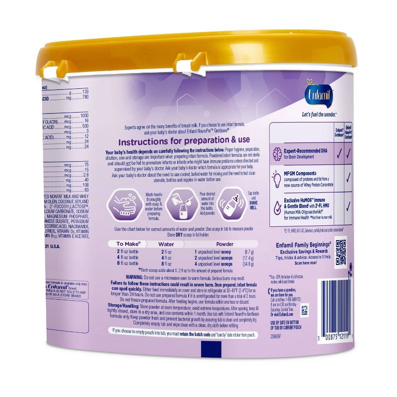 slide 11 of 11, Enfamil NeuroPro Gentlease Powder Infant Formula - 19.5oz, 19.5 oz